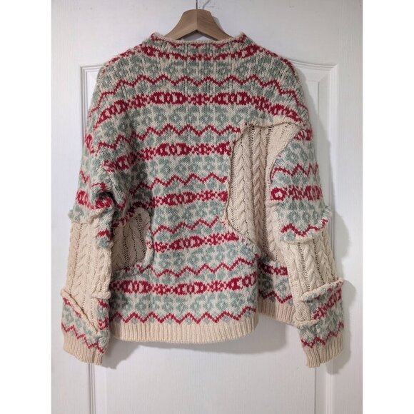 Zara | Jacquard Sweater with Cable knit Accents - Picture 3 of 8